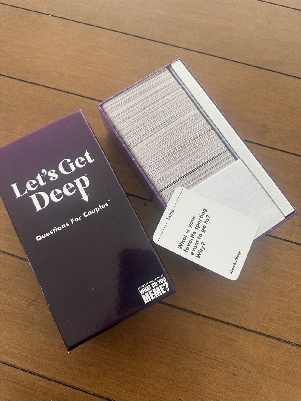 Let’s Get Deep Couples Card Game -.A question answer game date night, wedding.